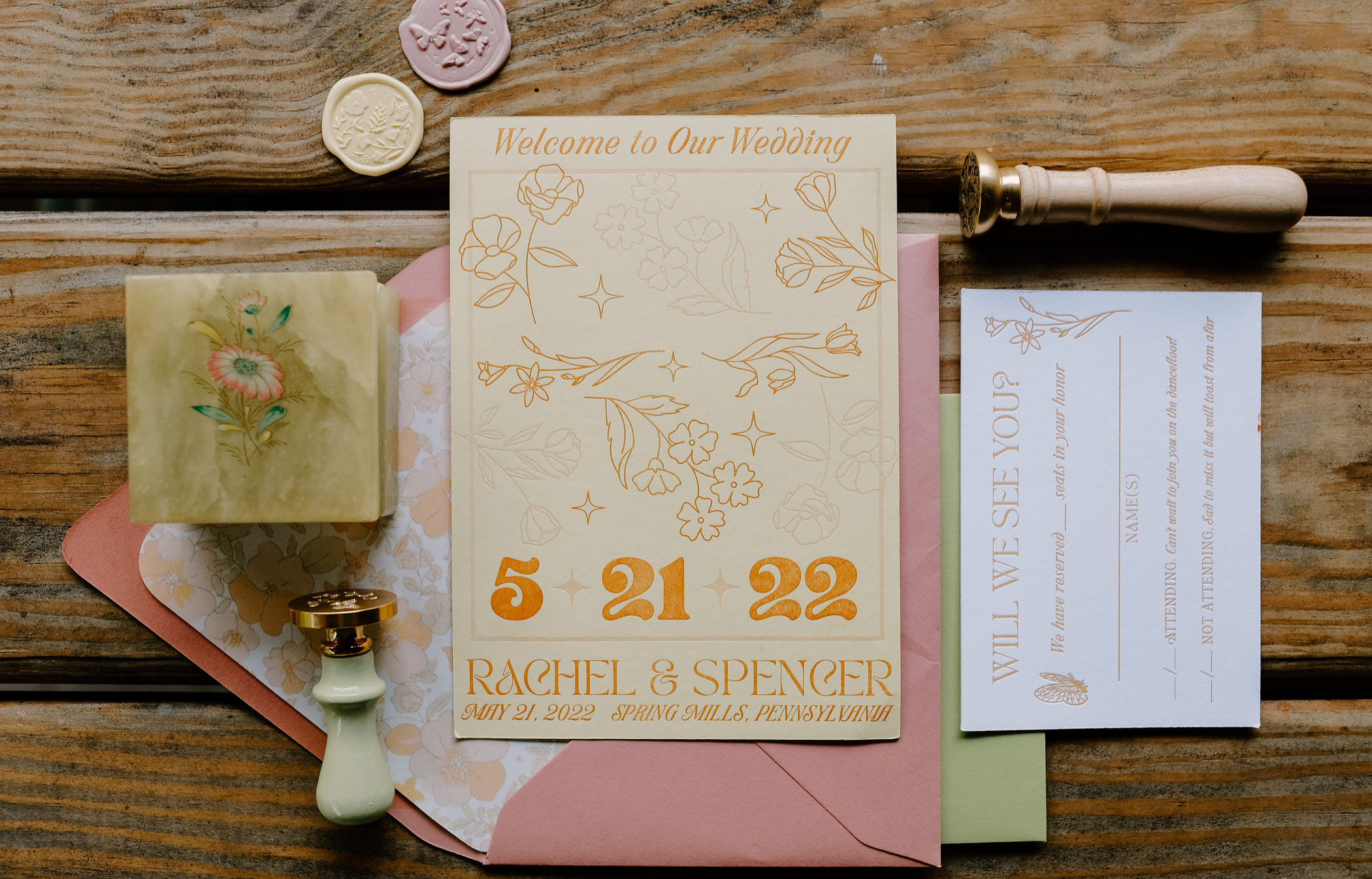 70s Inspired DIY Wedding in Central Pennsylvania Mountain Hideaway