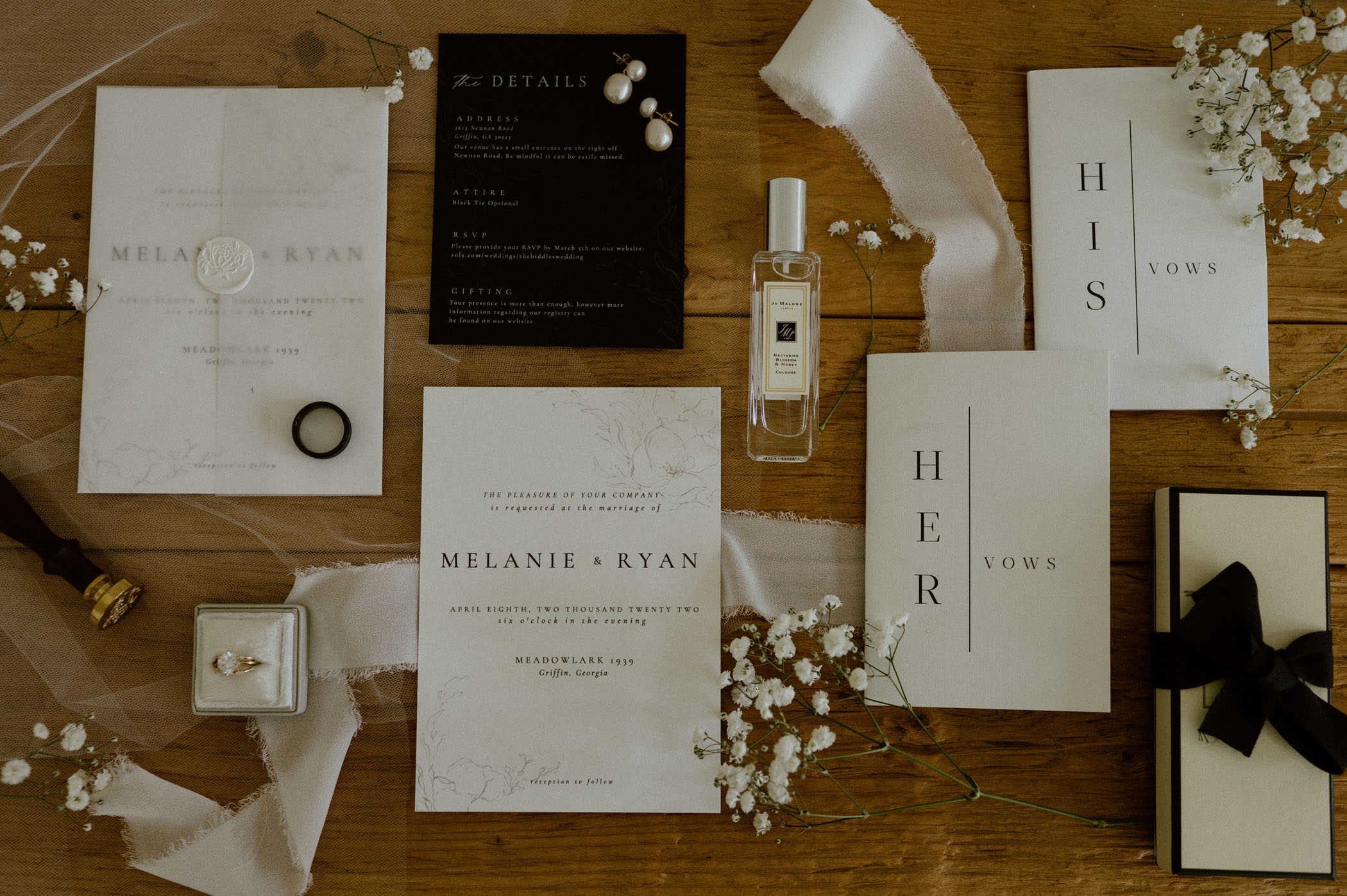Minimalistic Baby's Breath Wedding at Meadowlark 1939 in Atlanta