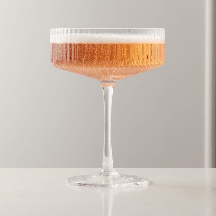 best coupe champagne glasses with ribbed glass