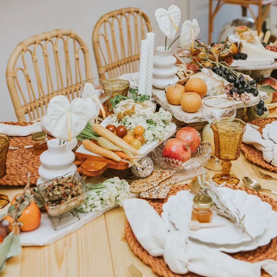 holiday hosting dinner spread