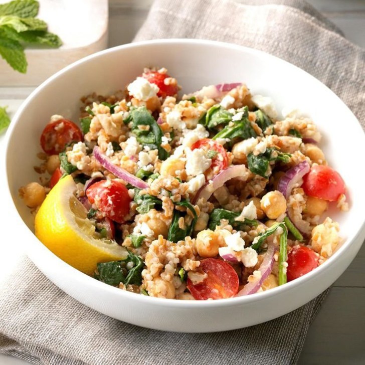 mediterranean bulgar bowl healthy fall dinner ideas and recipes