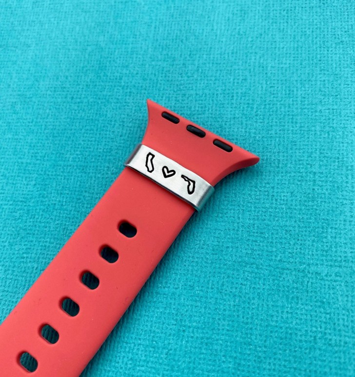 personalized engraved states watch band charm best long distance relationship gifts for her