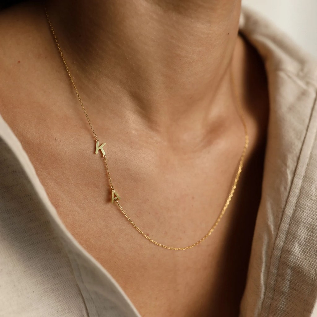 personalized letter necklace best long distance relationship gifts for her