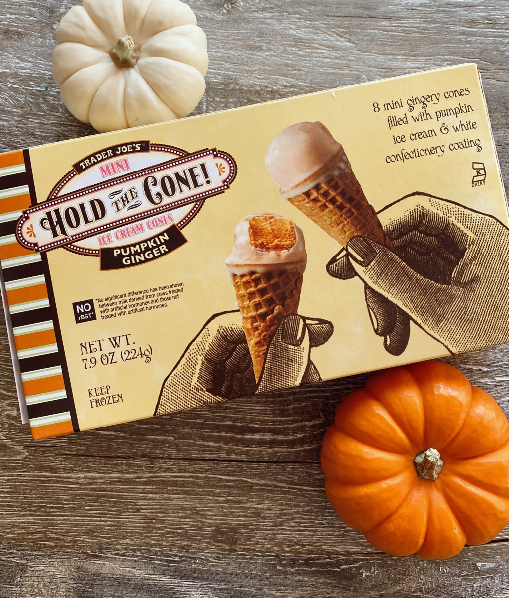 pumpkin ginger cone from trader joe's fall seasonal item