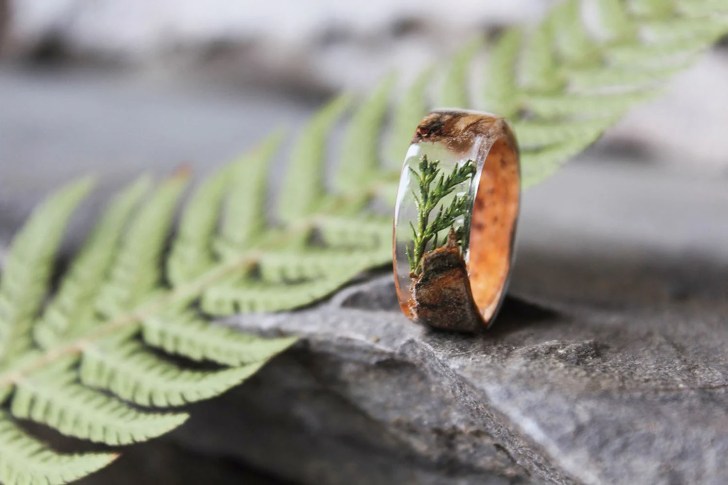 real juniper and birch tree bark wood wedding bands for men