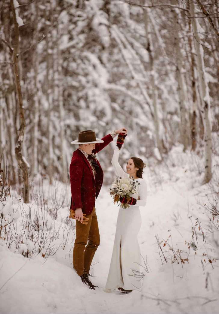 burgundy accented wedding clothing best Christmas wedding ideas